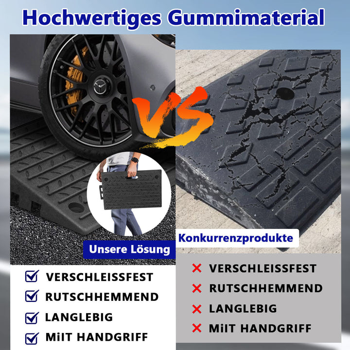 Sonnewelt Rollstuhlrampe Bordsteinrampe Gummi Tragbar 2 Stück