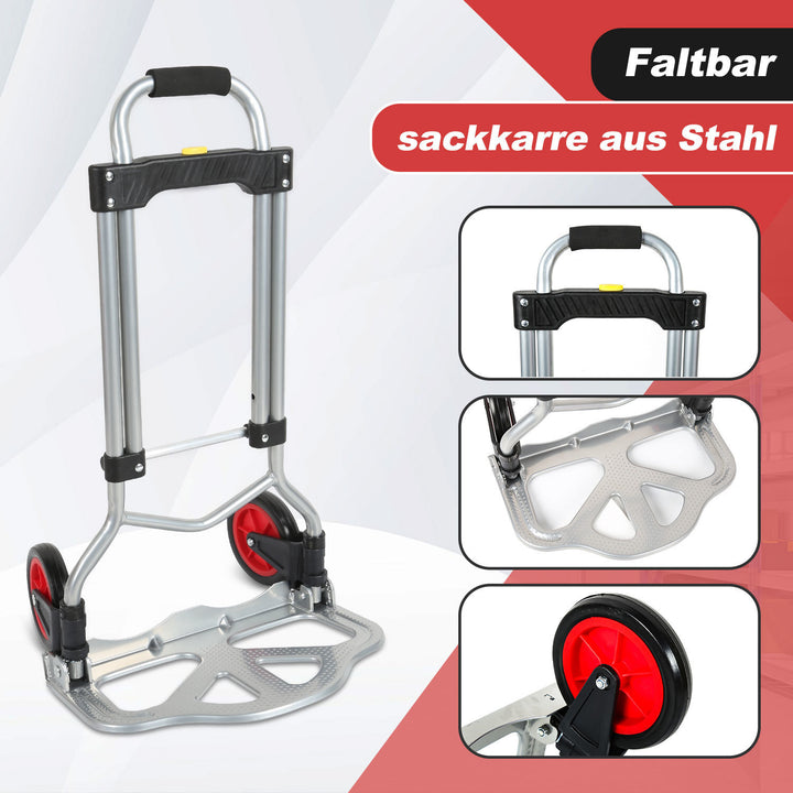 Sonnewelt Sackkarre Transportkarre klappbar 60 kg Tragkraft