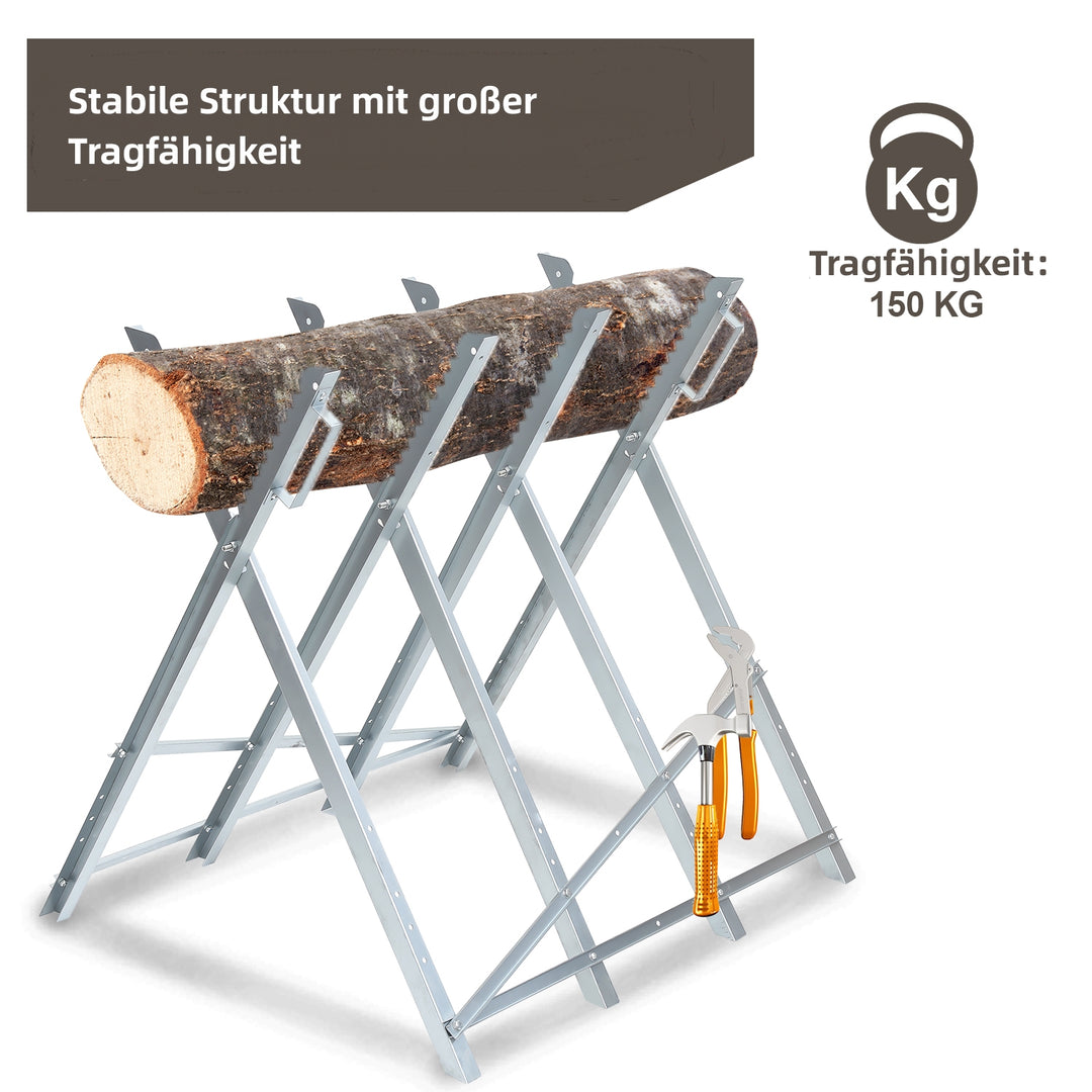 Sonnewelt sawhorse metal, galvanized. Max. load 150 kg