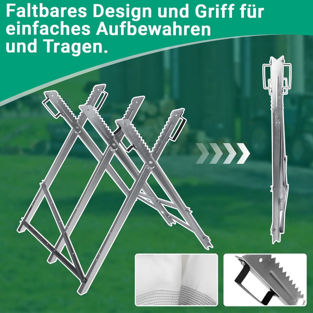 Sonnewelt Sägebock Holzsägebock Sägehilfe mit 3 Haltern