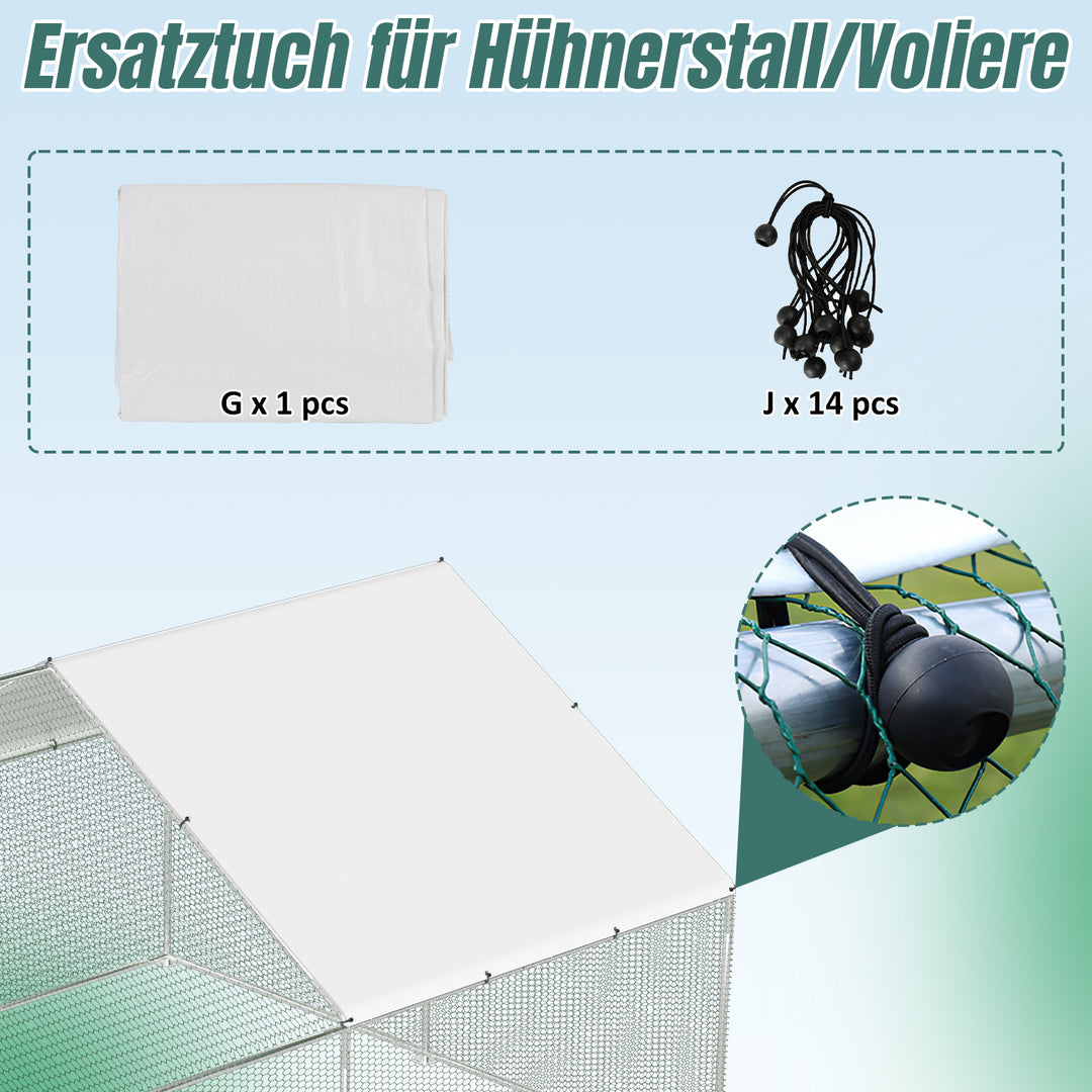Sonnewelt Ersatz Schattentuch für Hühnerstall 2x3.43m