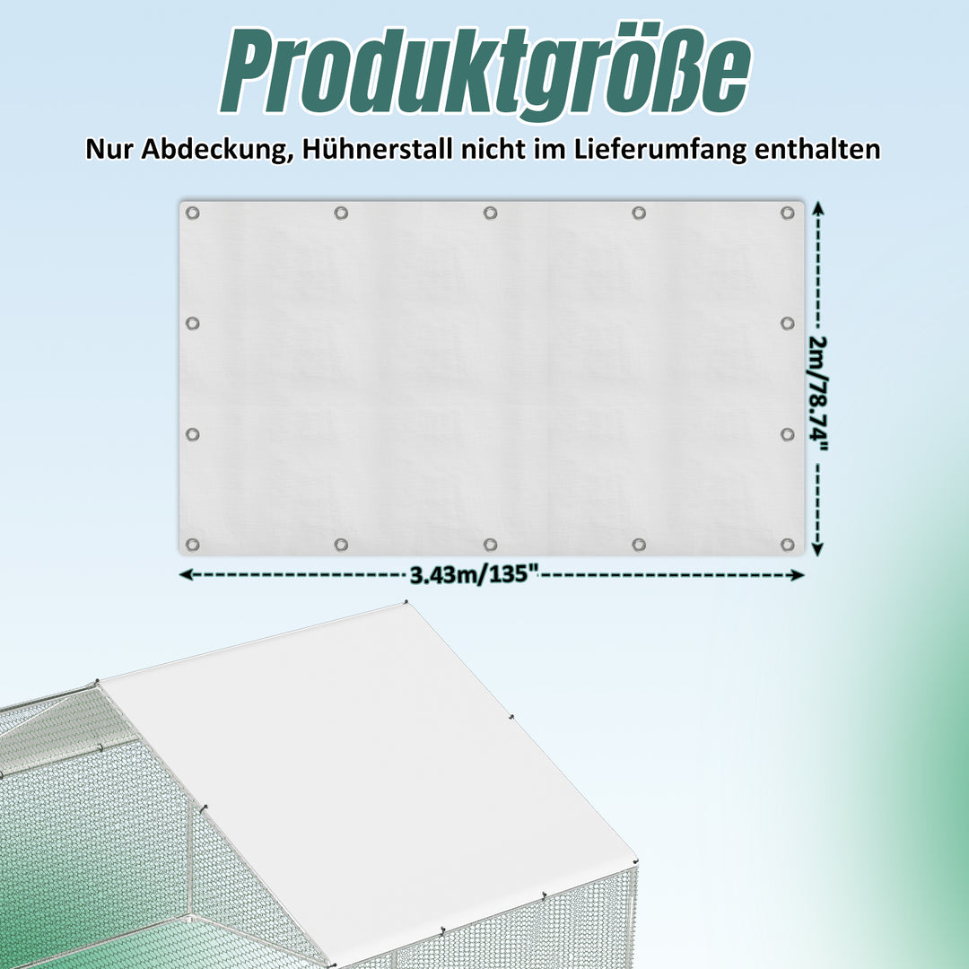 Sonnewelt Ersatz Schattentuch für Hühnerstall 2x3.43m