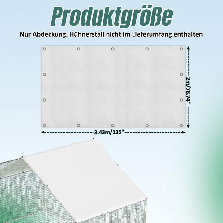 Sonnewelt Ersatz Schattentuch für Hühnerstall 2x3.43m