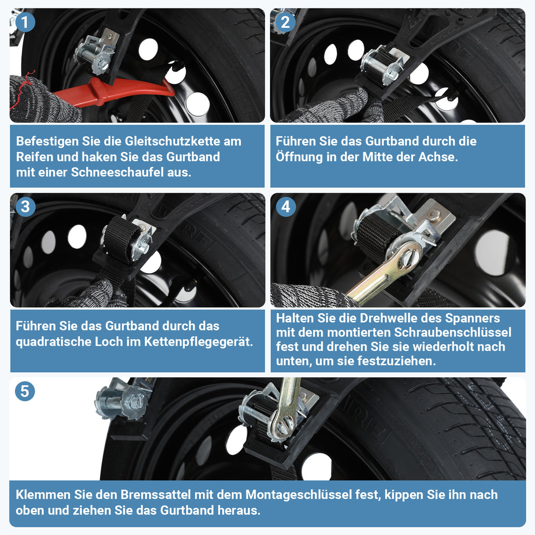 Sonnewelt Schneeketten Rutschfeste Reifen Auto Kette 6x