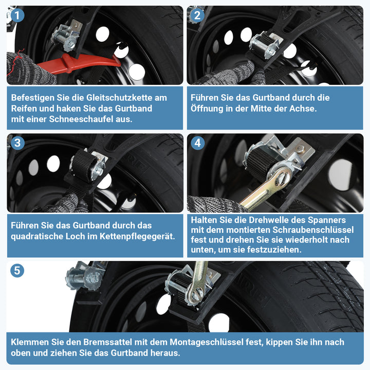 Sonnewelt Schneeketten Rutschfeste Reifen Auto Kette 6x