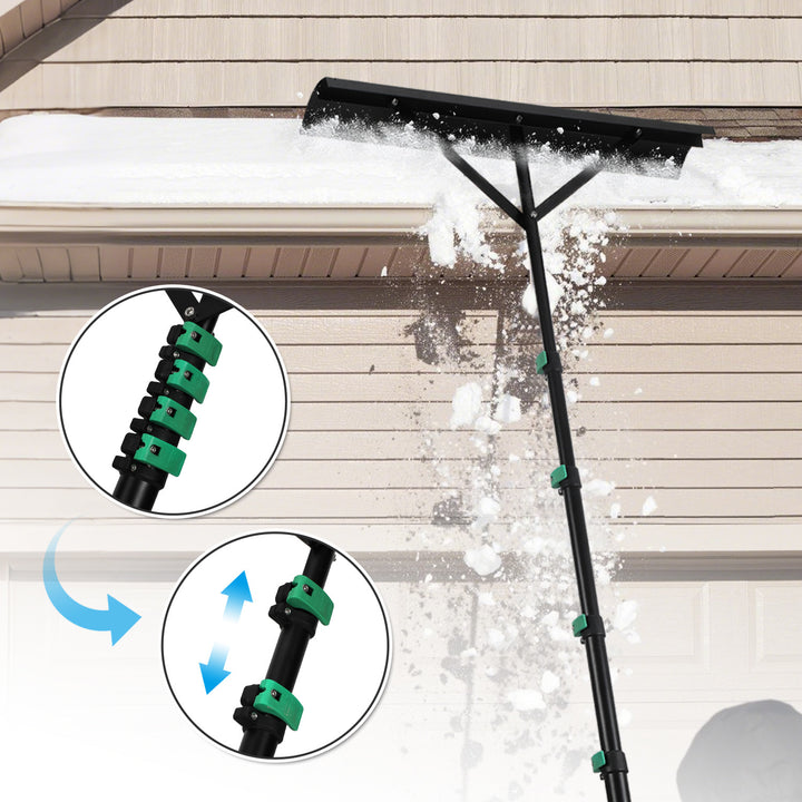 Sonnewelt Schneeschieber Dachräumer Alu Teleskopierbar 3.6m/4.8m