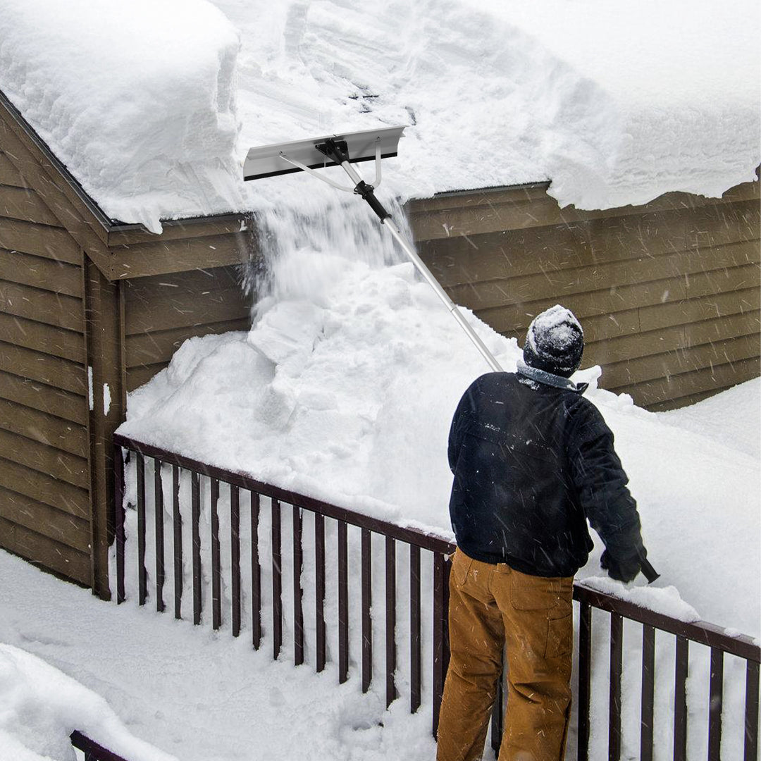 Sonnewelt Schneeschieber Dachräumer Alu klappbar 6.3m