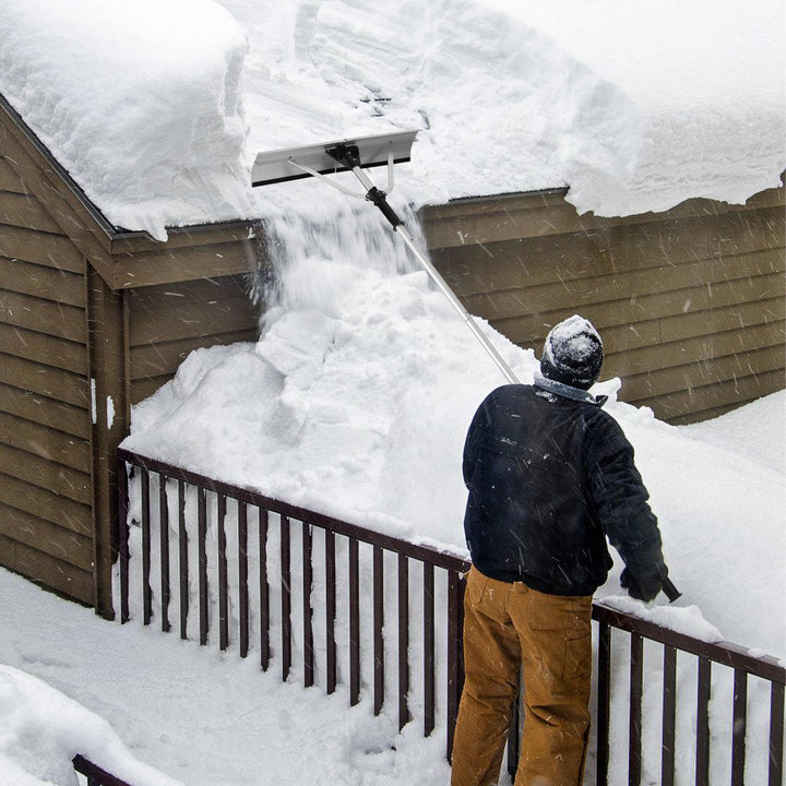 Sonnewelt Schneeschieber Dachräumer Alu klappbar 6.3m