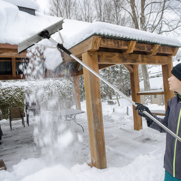 Sonnewelt Schneeschieber Dachräumer Alu klappbar 6.3m
