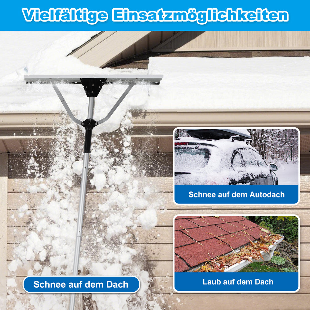 Sonnewelt Schneeschieber Dachräumer Alu klappbar 6.3m