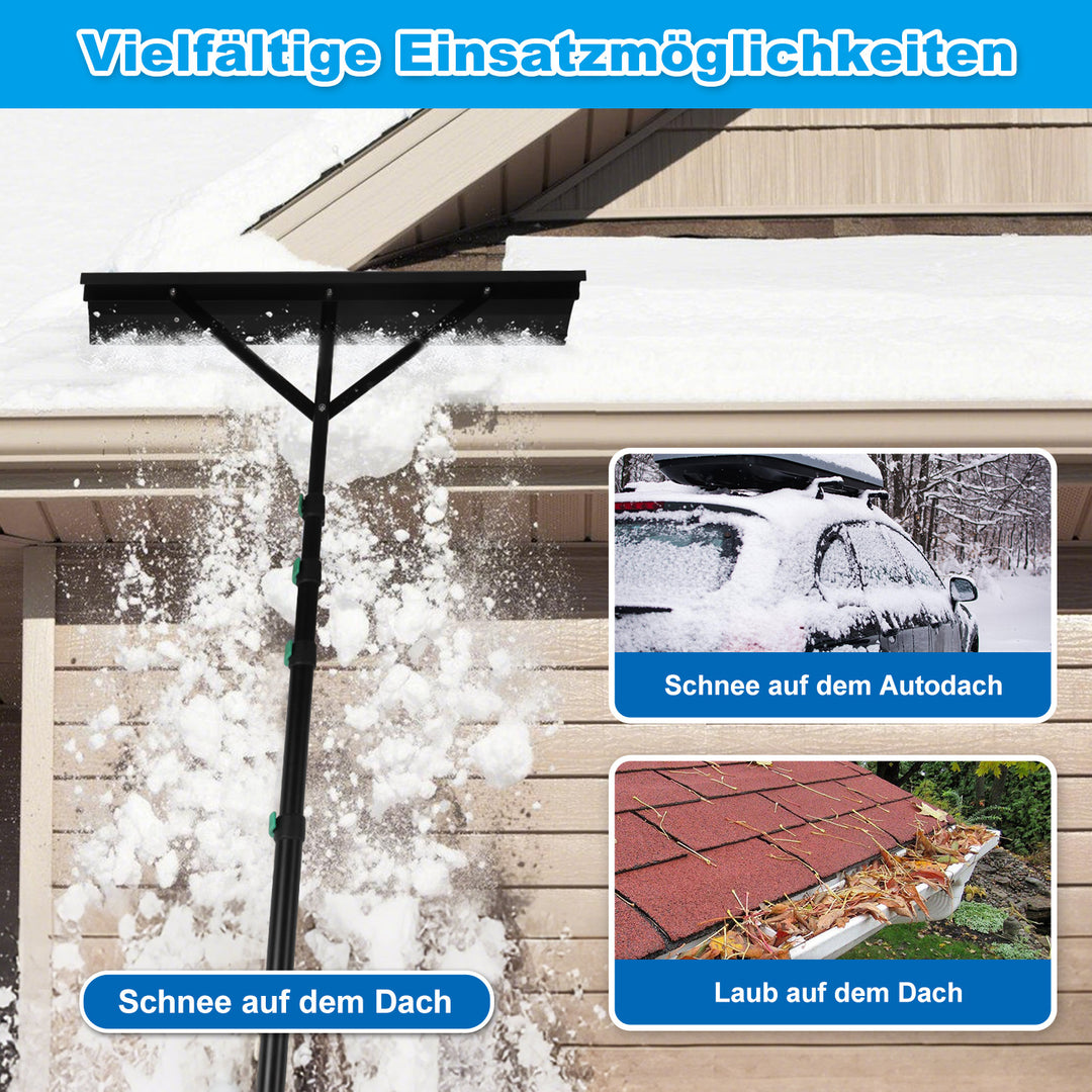 Sonnewelt Schneeschieber Dachräumer Alu Teleskopierbar 3.6m/4.8m