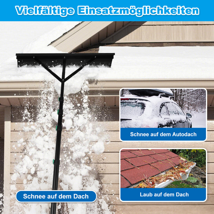 Sonnewelt Schneeschieber Dachräumer Alu Teleskopierbar 3.6m/4.8m