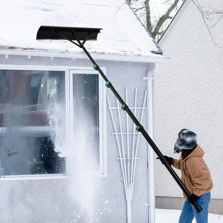 Sonnewelt Schneeschieber Dachräumer Alu Teleskopierbar 3.6m/4.8m