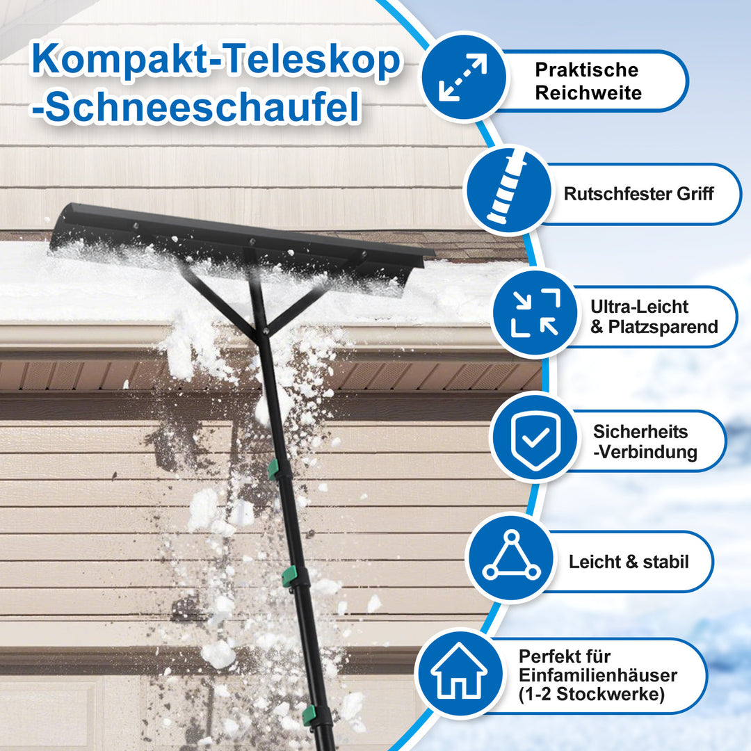 Sonnewelt Schneeschieber Dachräumer Alu Teleskopierbar 3.6m/4.8m