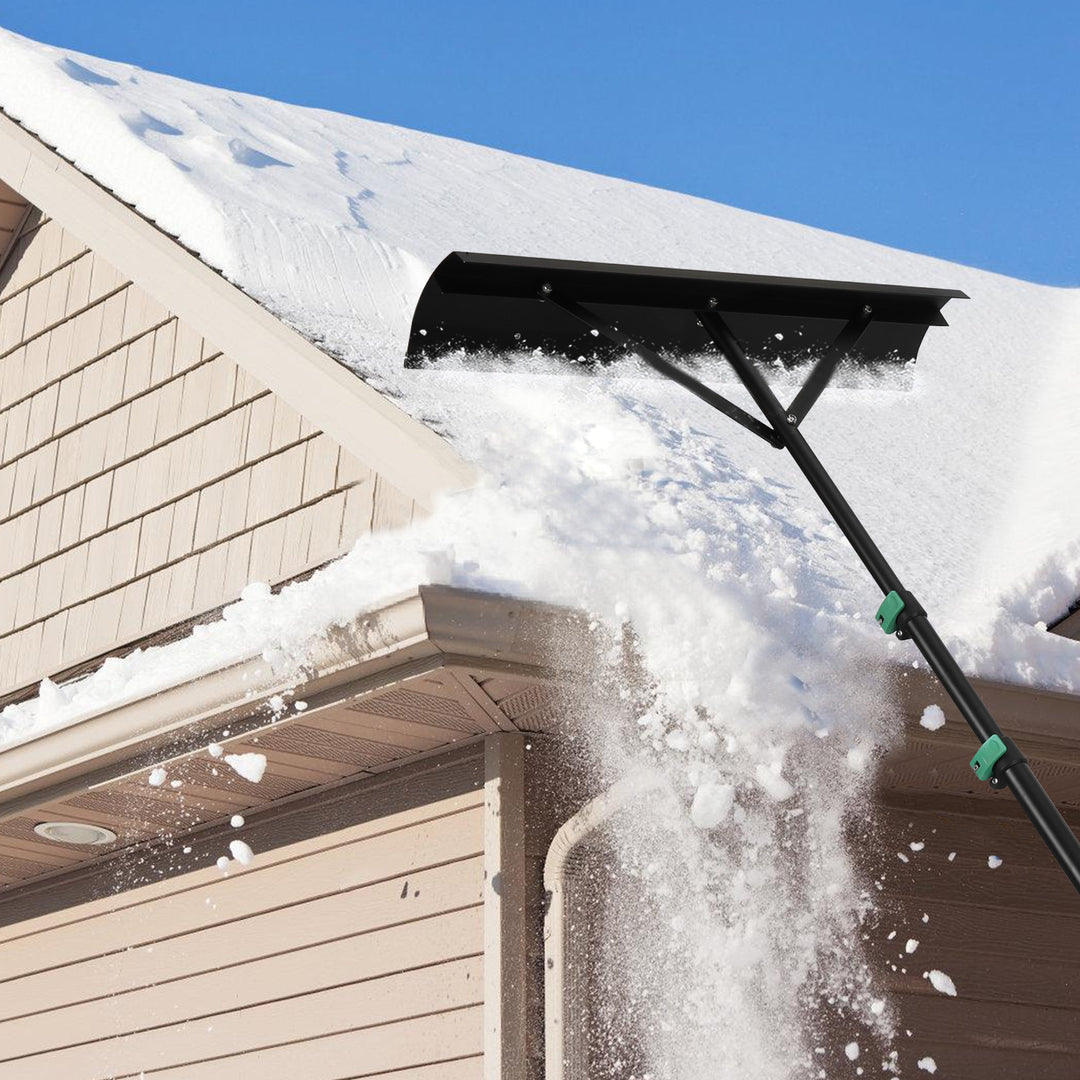 Sonnewelt Schneeschieber Dachräumer Alu Teleskopierbar 3.6m/4.8m