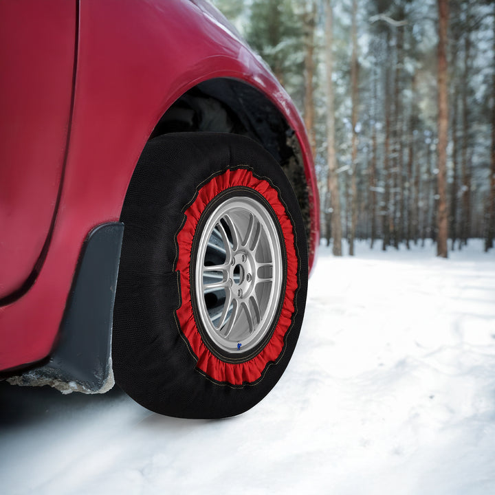 Sonnewelt 2x Schneesocken für Reifen Auto Reifensocken Verdickte