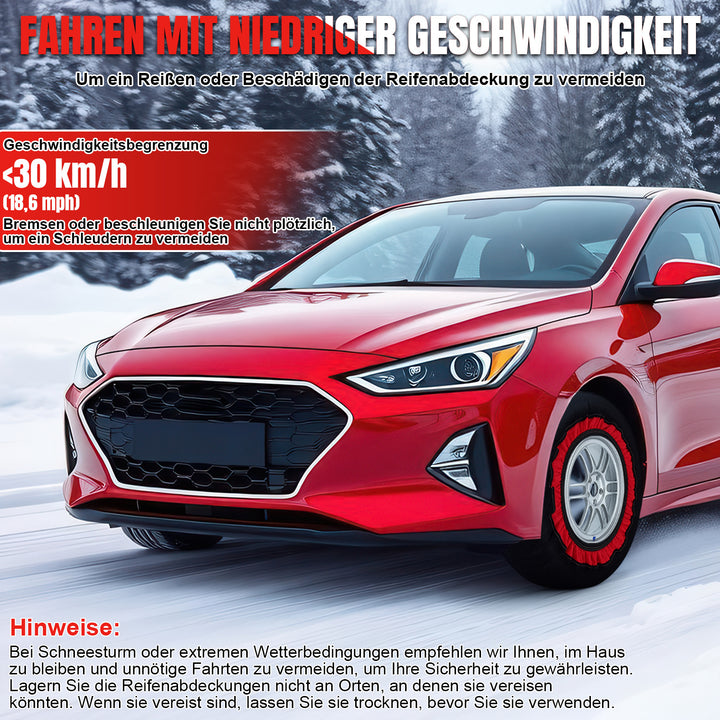 Sonnewelt 2x Schneesocken für Reifen Auto Reifensocken Verdickte