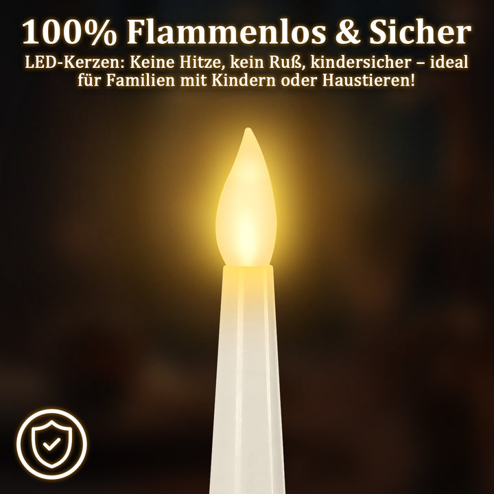 Sonnewelt LED Schwebende Kerzen 12 Stück mit Zauberstab Fernbedienung