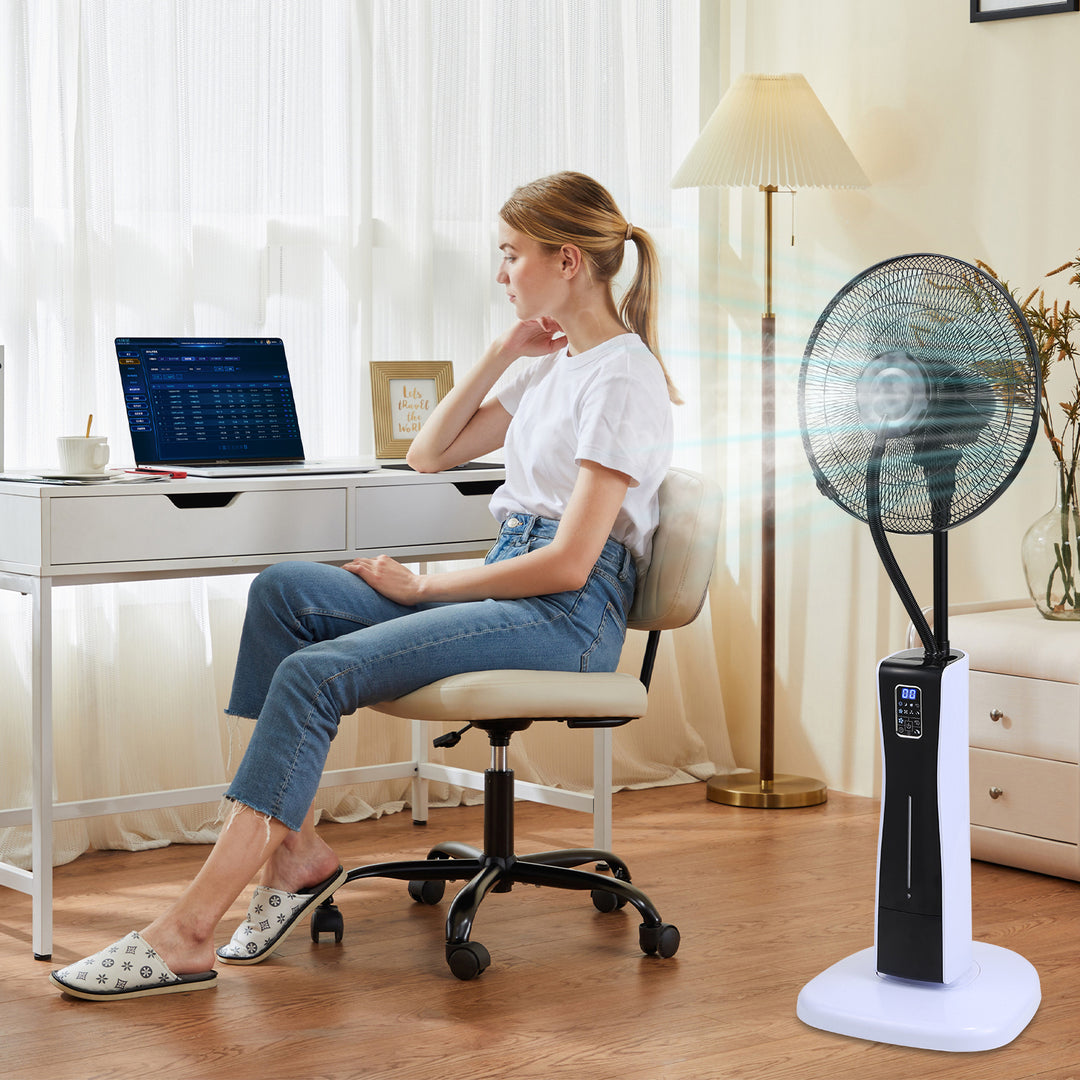 Sonnewelt Standventilator mit Wasserkühlung Ultraschall-Sprühnebel