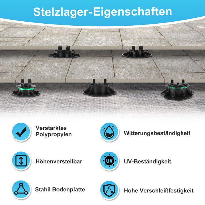 Sonnewelt Stelzlager Höhenverstellbar Plattenlager Terrassenlager