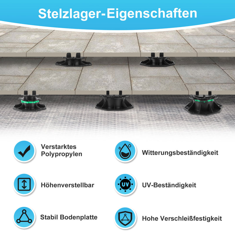 Sonnewelt Stelzlager Höhenverstellbar Plattenlager Terrassenlager