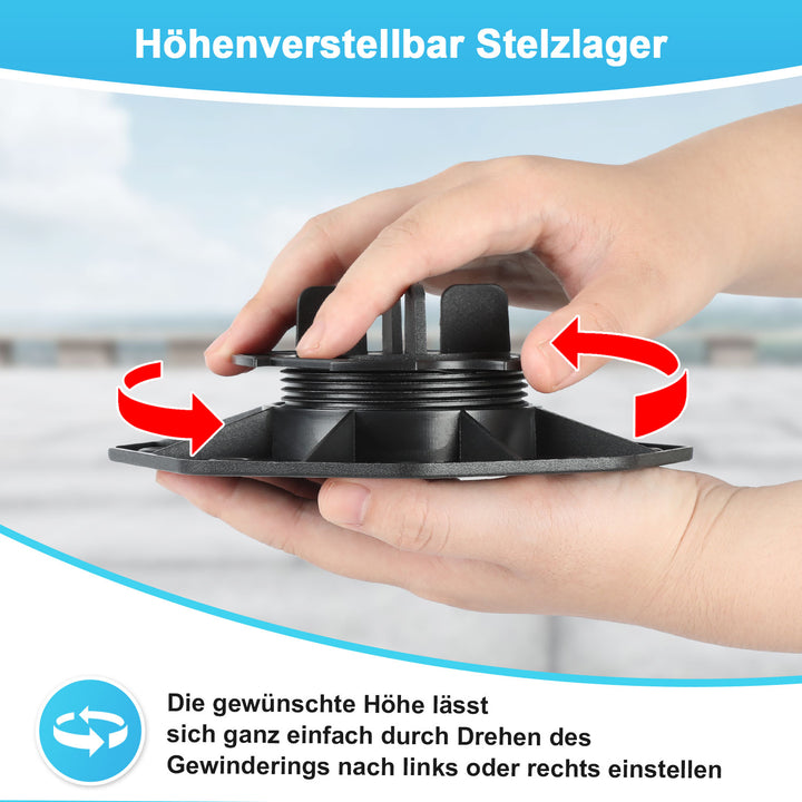 Sonnewelt Stelzlager Höhenverstellbar Plattenlager Terrassenlager