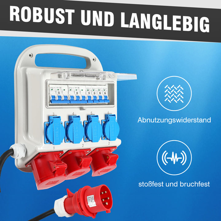 Sonnewelt power distributor 2 x CEE 16A 400V + 1 x CEE 32A 400V + 4 x 230V 5-pin