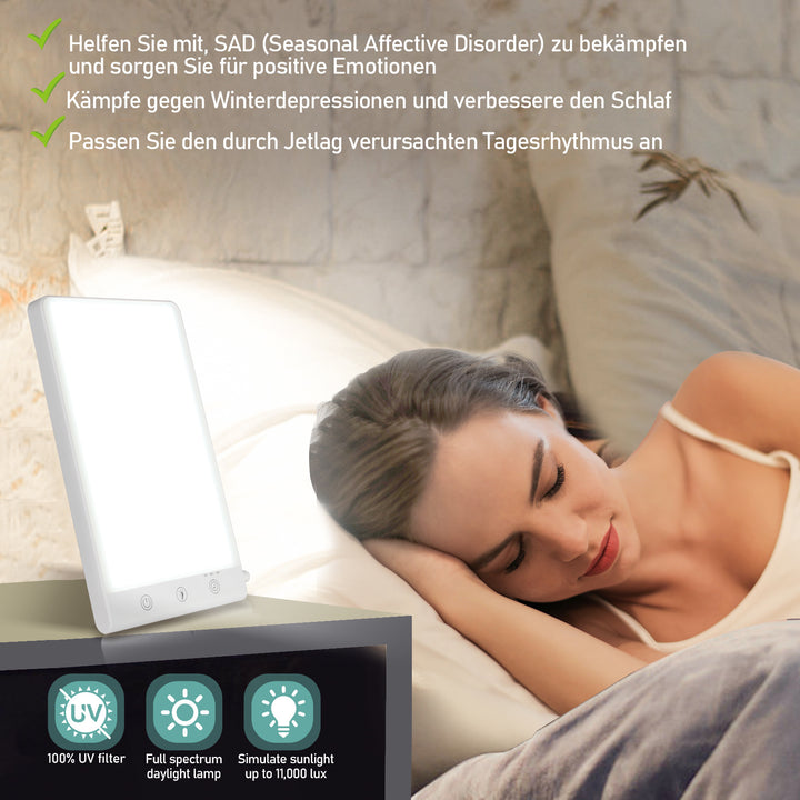 Sonnewelt SAD Tageslichtlampe 11000 LUX Lichttherapie Lampe