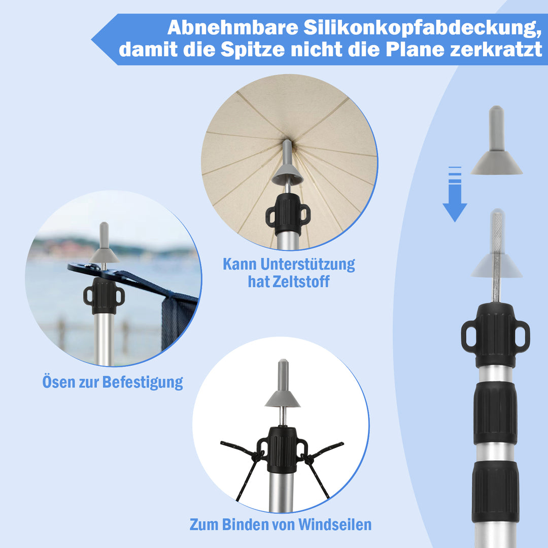 Sonnewelt Teleskopstange für Zelte Verstellbare Aluminium