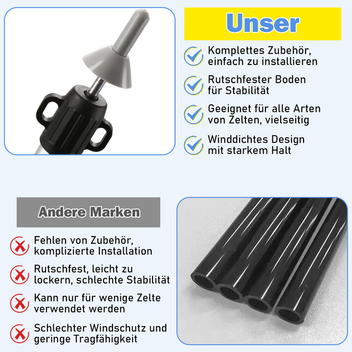 Sonnewelt Teleskopstange für Zelte Verstellbare Aluminium