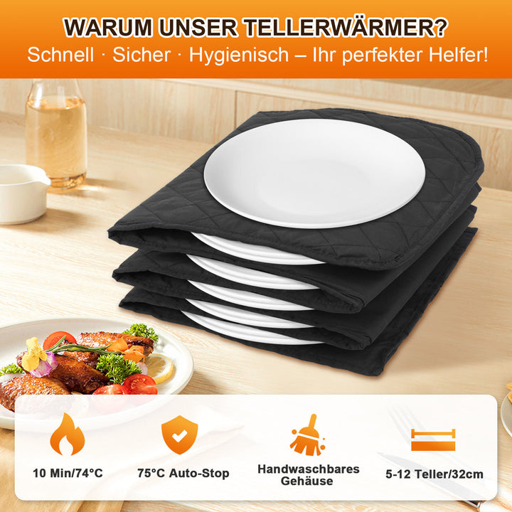 Sonnewelt Tellerwärmer Elektrisch 12 Teller Wärmer 200W
