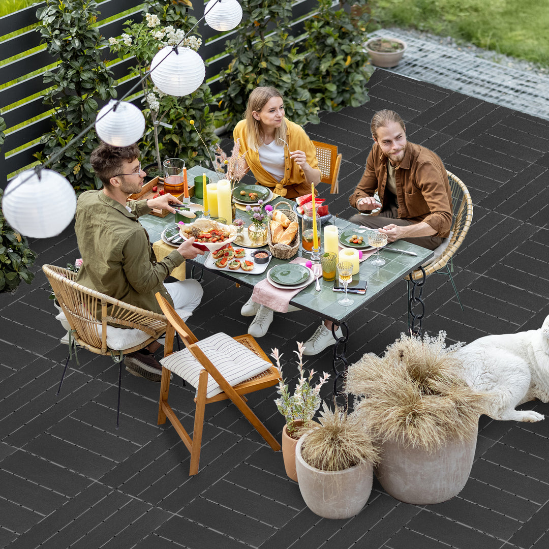Sonnewelt Terrassenfliesen Kunststoffboden 30x30cm 11 Stück