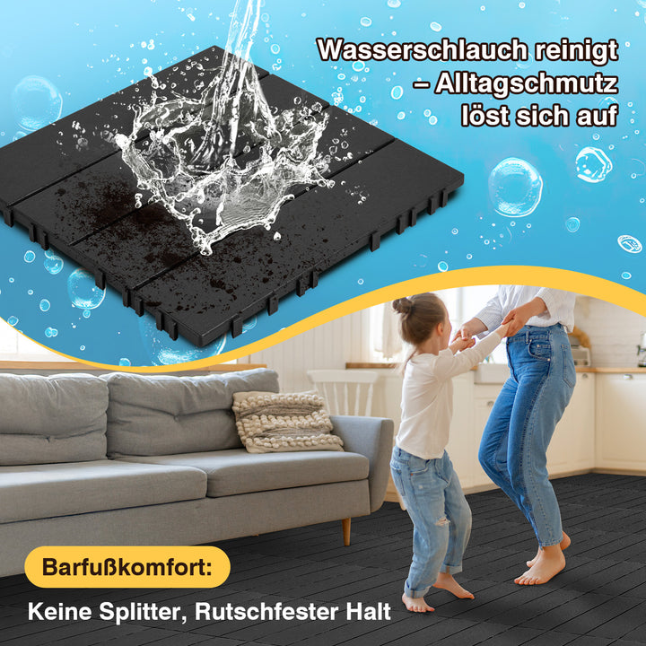 Sonnewelt Terrassenfliesen Kunststoffboden 30x30cm 11 Stück