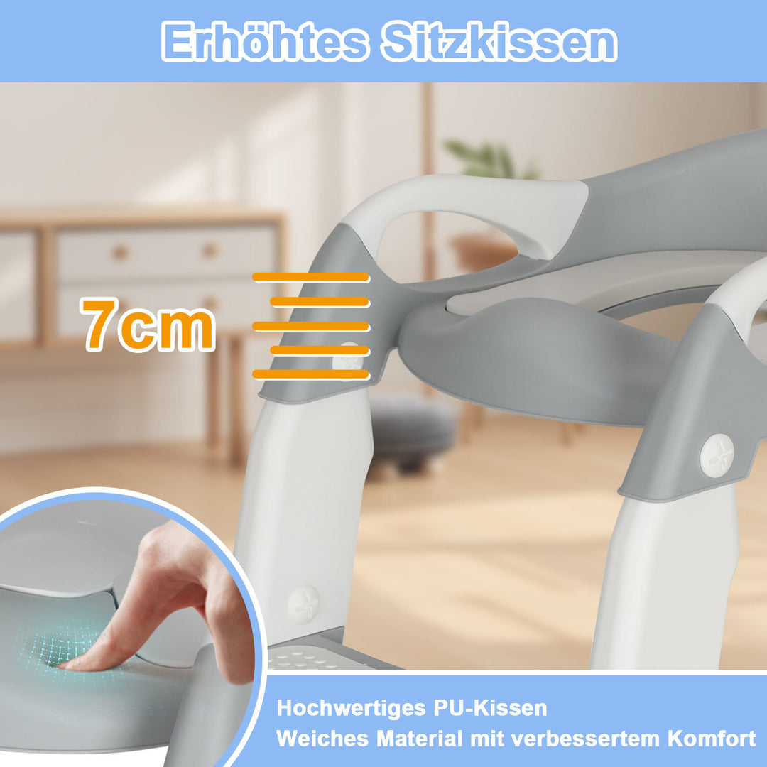 Sonnewelt Toilettensitz mit Treppe 2-in-1 Toilettentrainer