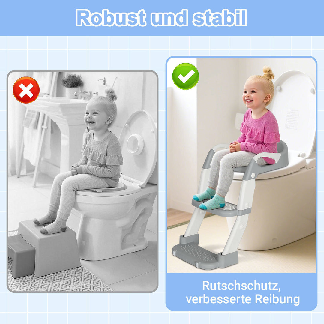 Sonnewelt Toilettensitz mit Treppe 2-in-1 Toilettentrainer
