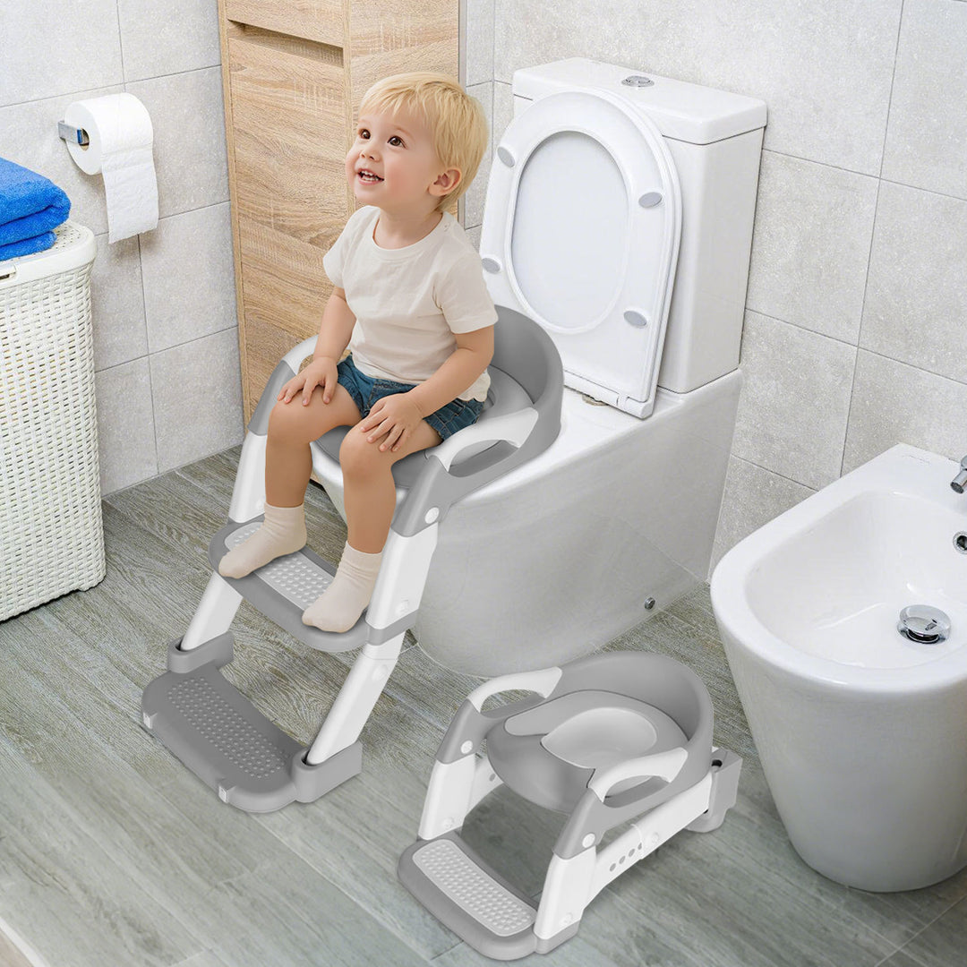 Sonnewelt Toilettensitz mit Treppe 2-in-1 Toilettentrainer