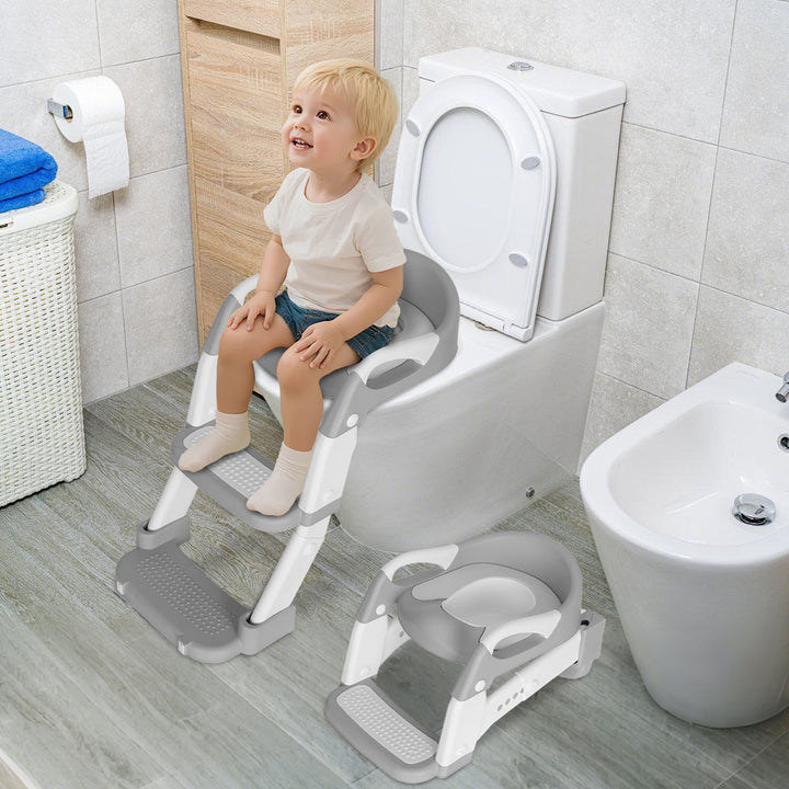 Sonnewelt Toilettensitz mit Treppe 2-in-1 Toilettentrainer