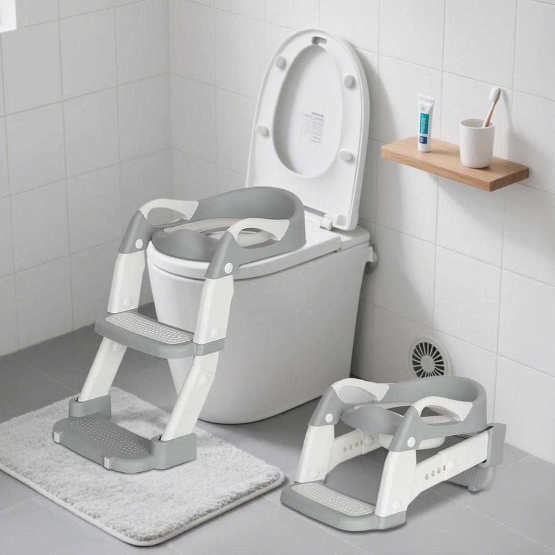 Sonnewelt Toilettensitz mit Treppe 2-in-1 Toilettentrainer