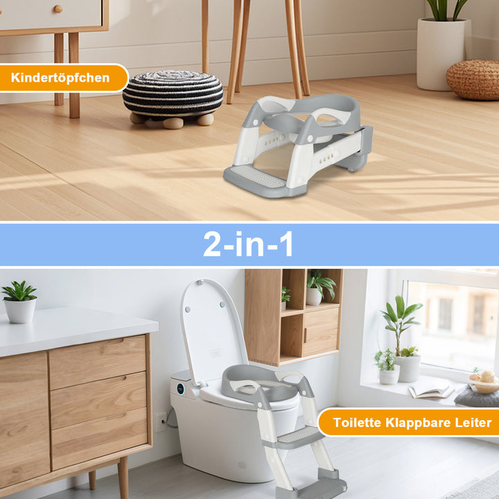 Sonnewelt Toilettensitz mit Treppe 2-in-1 Toilettentrainer