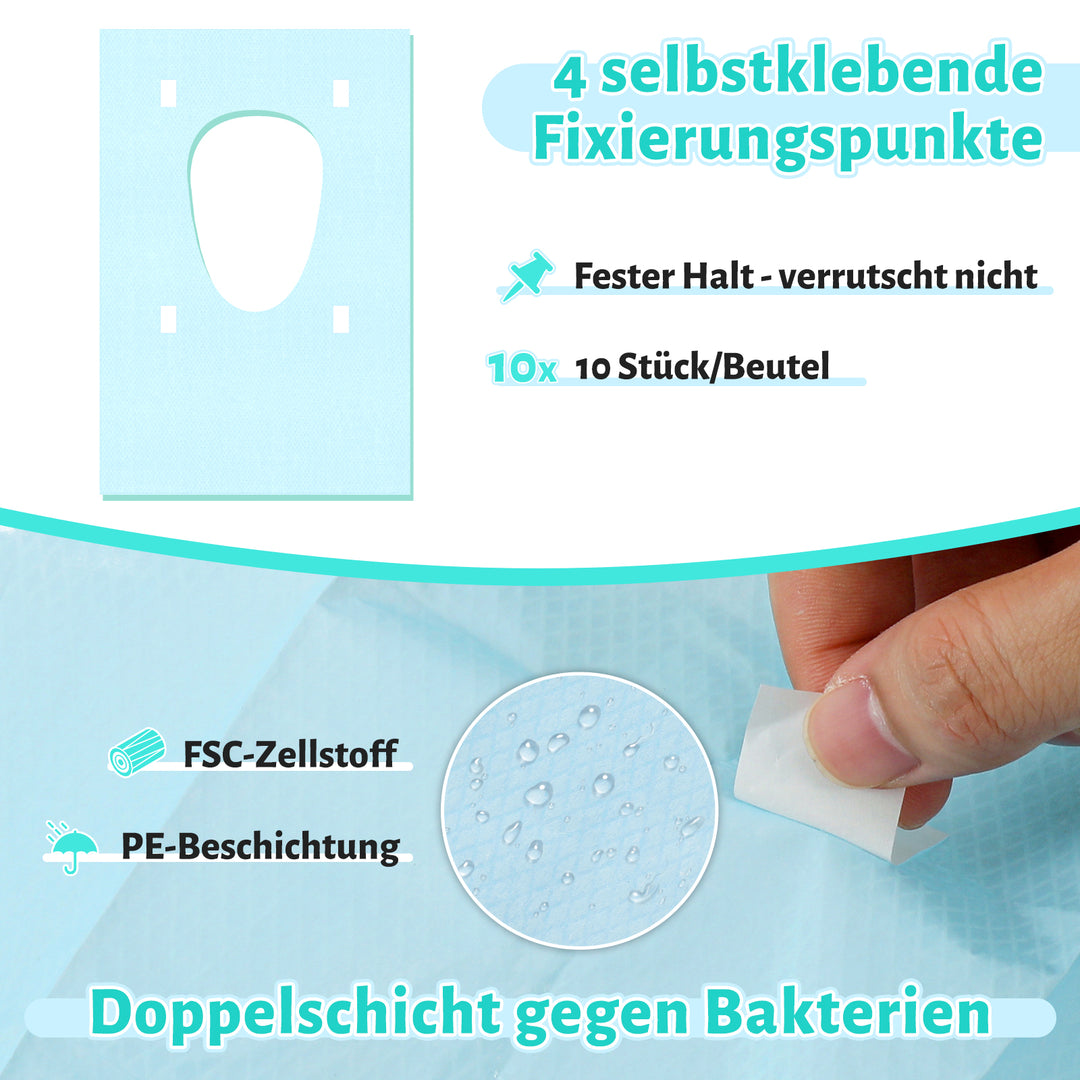 Sonnewelt Toilettensitzbezug WC Einweg 60x40cm