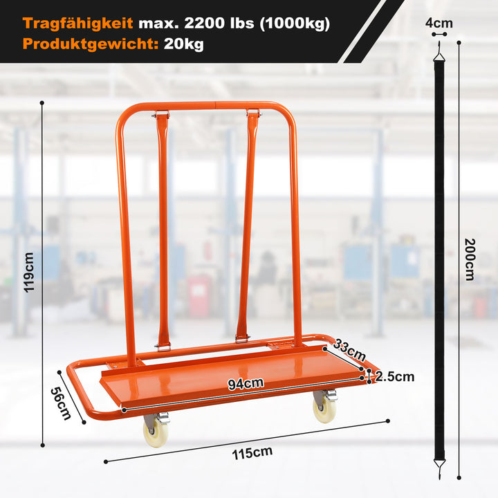 Sonnewelt Plattenwagen Transportwagen bis 1000kg