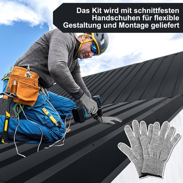 Sonnewelt 12X Dachblech Trapezblech Metall Anthrazit/Grün