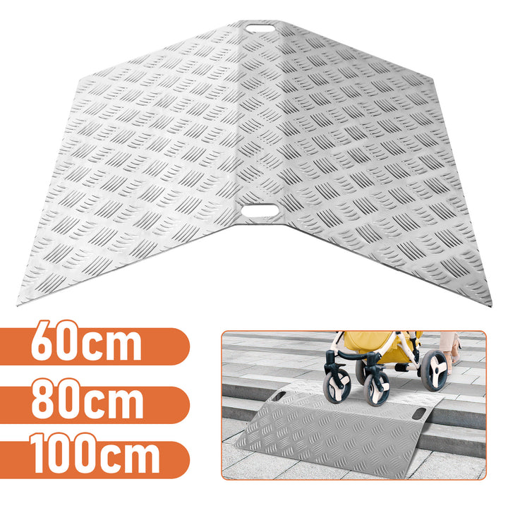 Sonnewelt Türschwellenrampe Rollstuhlrampe Aluminium Tragfähigkeit 270 kg
