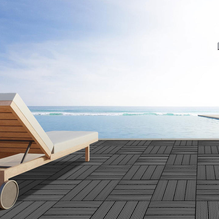 Sonnewelt WPC Terrassenfliesen 30x30 cm 11 Stück Set