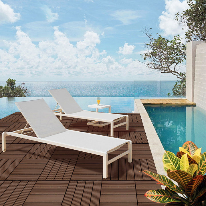 Sonnewelt WPC Terrassenfliesen 30x30 cm 11 Stück Set
