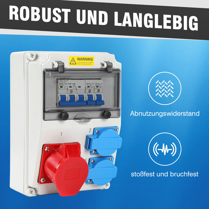 Sonnewelt wall distributor 2xSchuko socket and CEE socket 16A