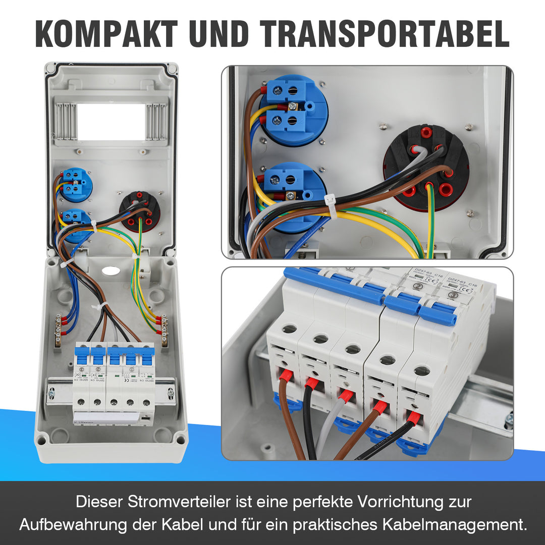 Sonnewelt wall distributor 2xSchuko socket and CEE socket 16A