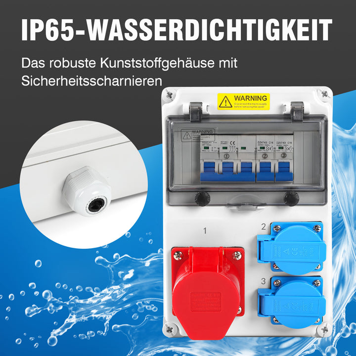 Sonnewelt wall distributor 2xSchuko socket and CEE socket 16A