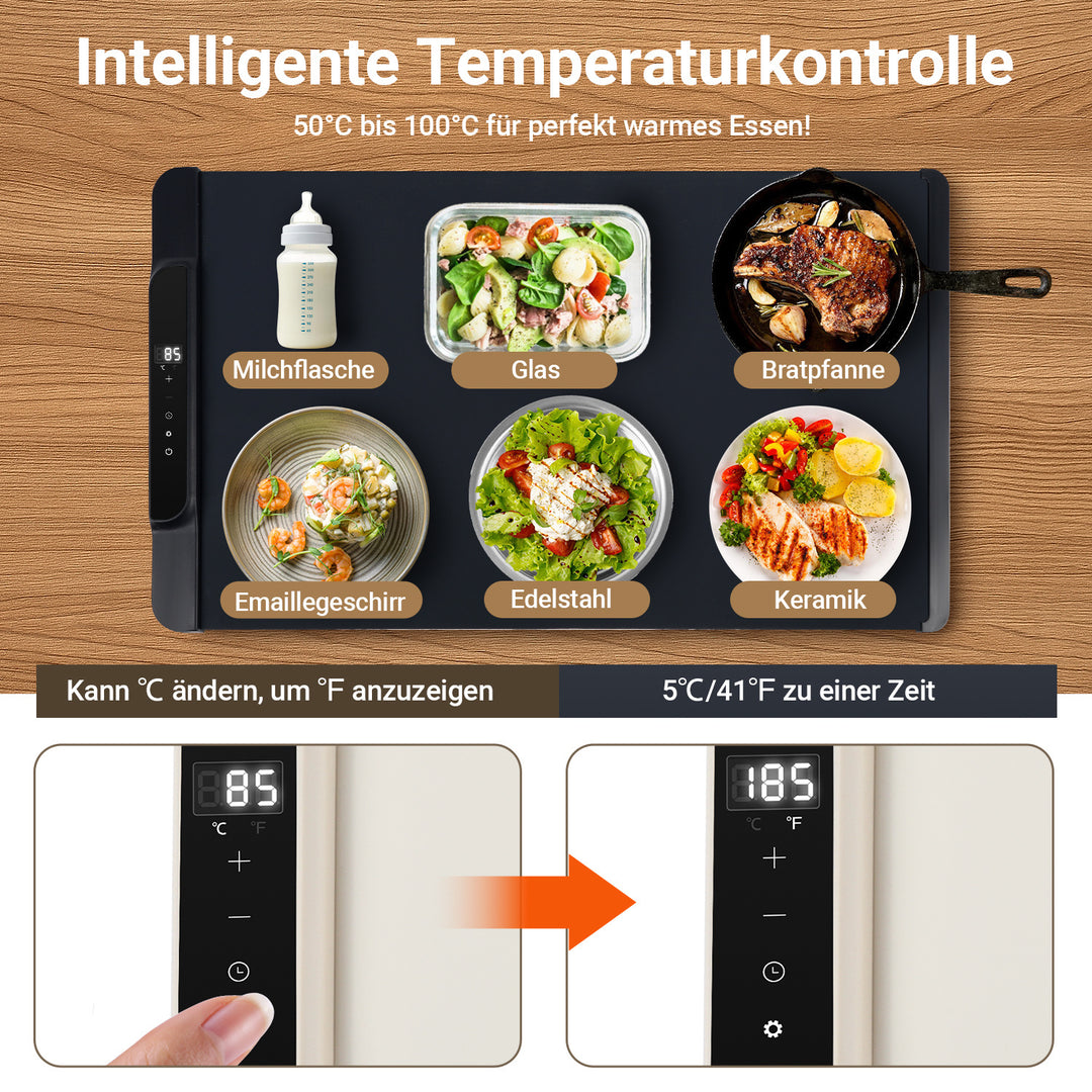 Sonnewelt Warmhalteplatte Elektrische Erwärmung Faltbare 65x38 cm
