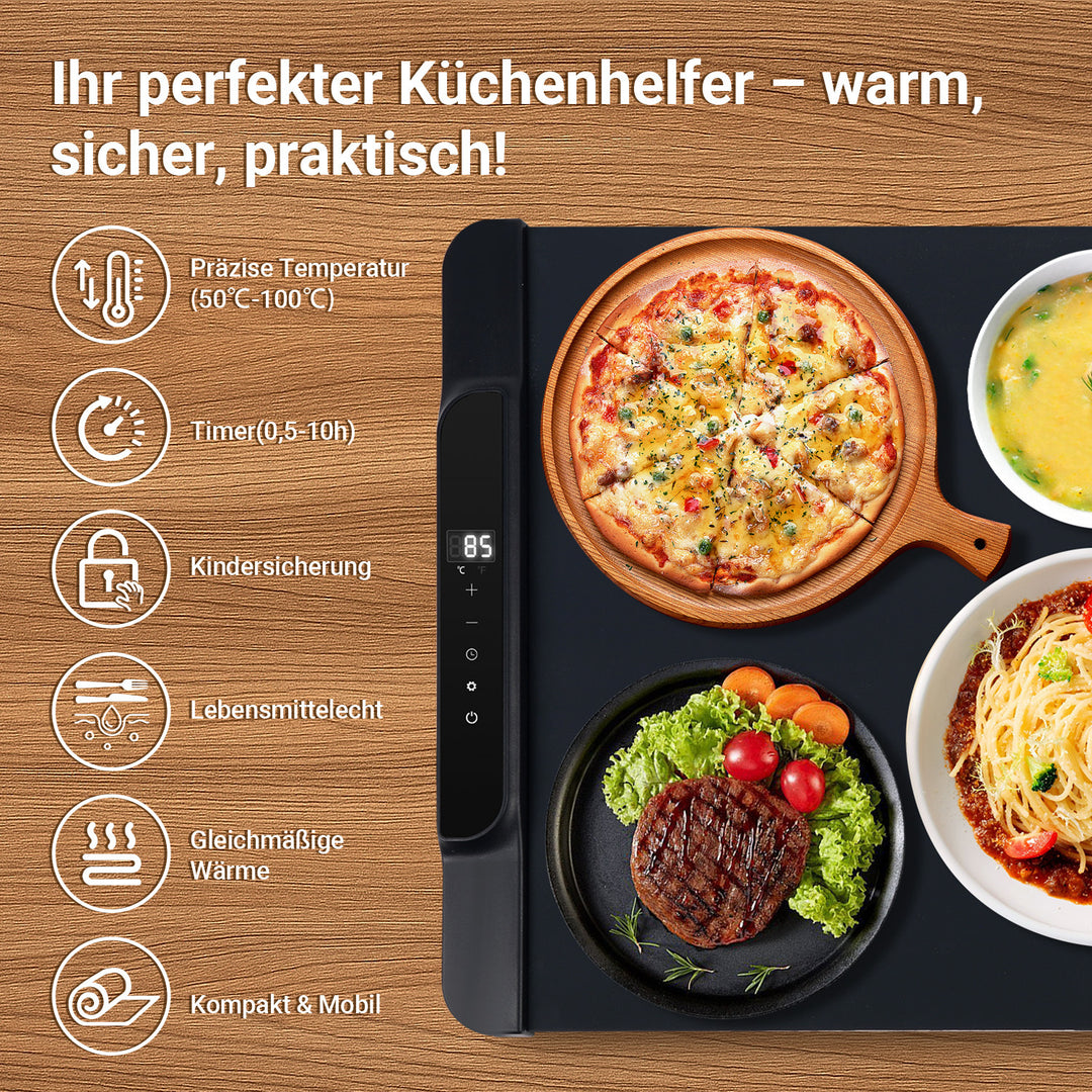 Sonnewelt Warmhalteplatte Elektrische Erwärmung Faltbare 65x38 cm